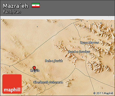 Satellite 3D Map of Mazra`eh
