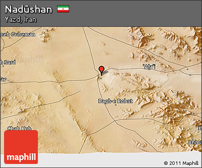 Satellite 3D Map of Nadūshan