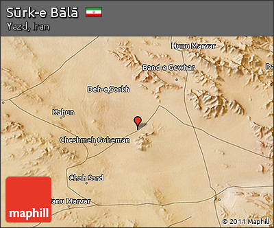 Satellite 3D Map of Sūrk-e Bālā