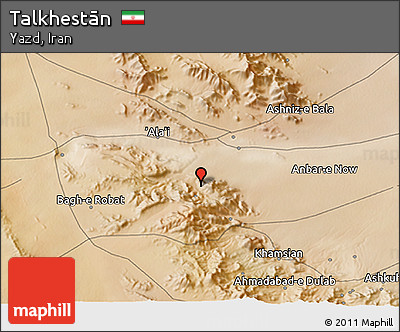 Satellite 3D Map of Talkhestān