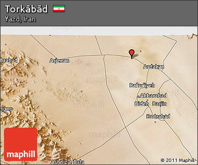 Satellite 3D Map of Torkābād