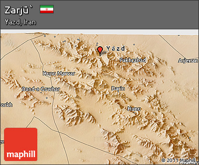 Satellite 3D Map of Zarjū`
