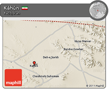 Shaded Relief 3D Map of Kāhūn