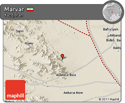 Shaded Relief 3D Map of Marvar