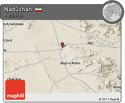 Shaded Relief 3D Map of Nadūshan