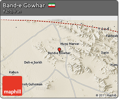 Shaded Relief 3D Map of Band-e Gowhar