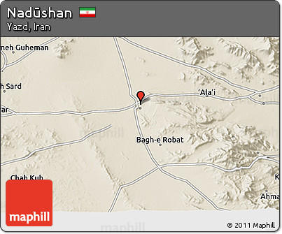 Shaded Relief 3D Map of Nadūshan