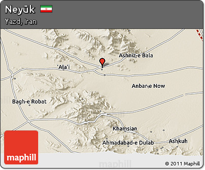 Shaded Relief 3D Map of Neyūk