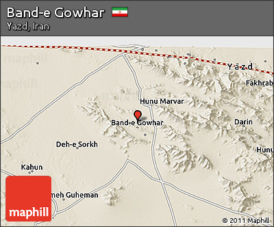 Shaded Relief 3D Map of Band-e Gowhar
