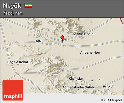 Shaded Relief 3D Map of Neyūk