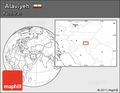 Blank Location Map of `Alavīyeh