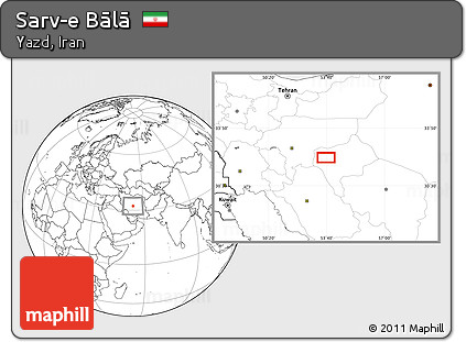 Blank Location Map of Sarv-e Bālā
