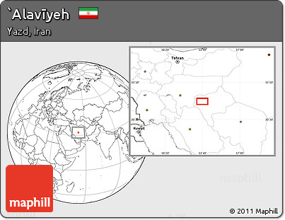 Blank Location Map of `Alavīyeh