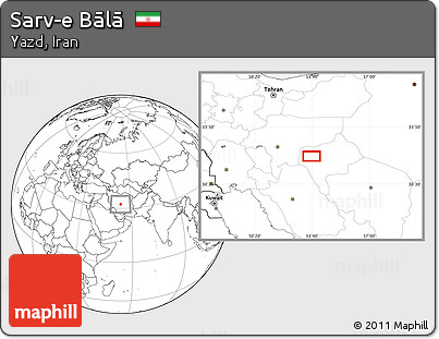 Blank Location Map of Sarv-e Bālā