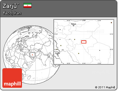 Blank Location Map of Zarjū`