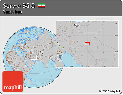Gray Location Map of Sarv-e Bālā