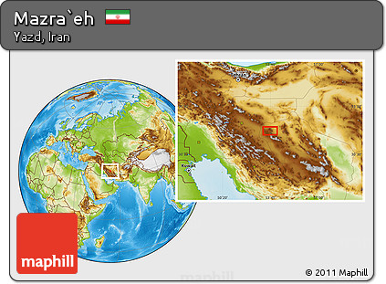 Physical Location Map of Mazra`eh