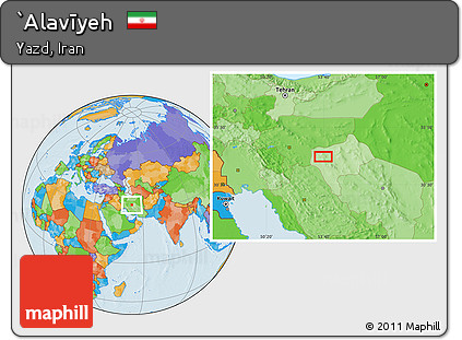 Political Location Map of `Alavīyeh