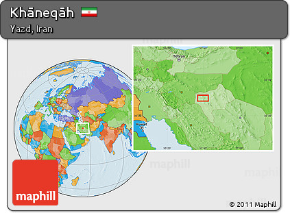 Political Location Map of Khāneqāh