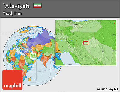 Political Location Map of `Alavīyeh
