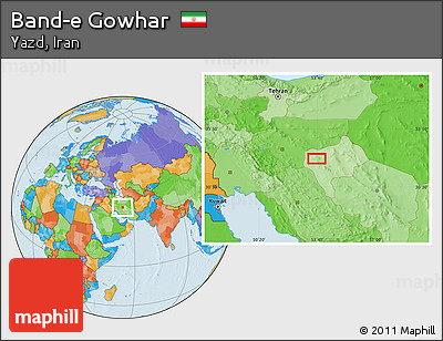 Political Location Map of Band-e Gowhar