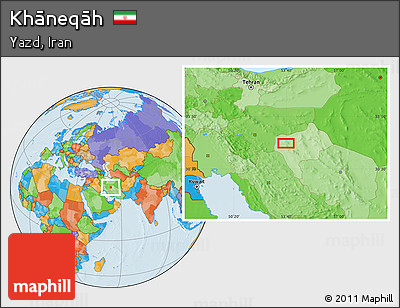 Political Location Map of Khāneqāh