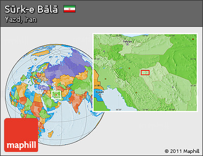 Political Location Map of Sūrk-e Bālā