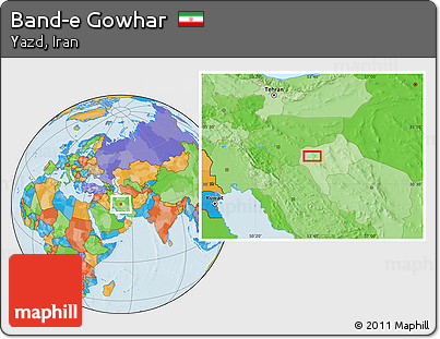 Political Location Map of Band-e Gowhar