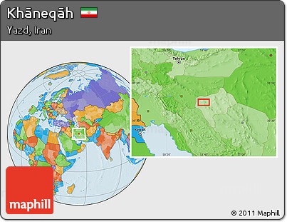 Political Location Map of Khāneqāh