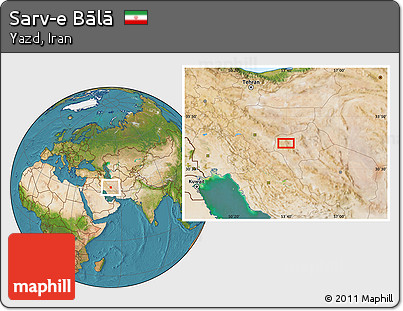 Satellite Location Map of Sarv-e Bālā