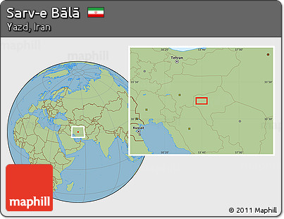 Savanna Style Location Map of Sarv-e Bālā