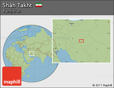 Savanna Style Location Map of Shāh Takht