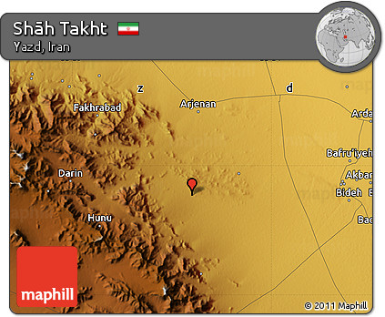 Physical Map of Shāh Takht