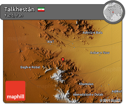 Physical Map of Talkhestān