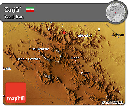 Physical Map of Zarjū`