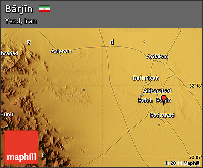 Physical Map of Bārjīn