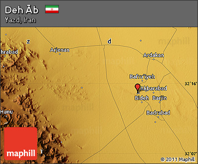 Physical Map of Deh Āb