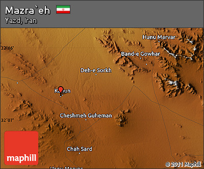 Physical Map of Mazra`eh