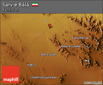 Physical Map of Sarv-e Bālā