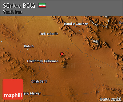 Physical Map of Sūrk-e Bālā
