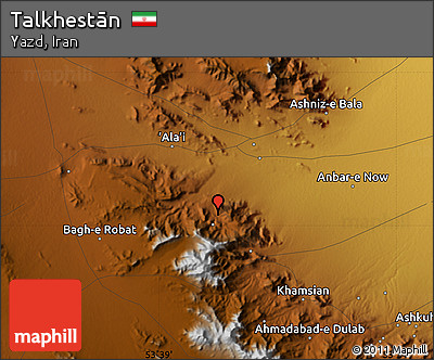 Physical Map of Talkhestān