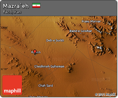 Physical Map of Mazra`eh