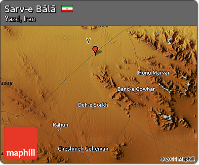 Physical Map of Sarv-e Bālā