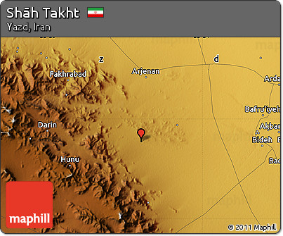 Physical Map of Shāh Takht