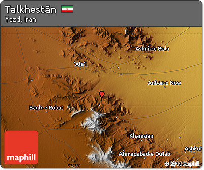 Physical Map of Talkhestān