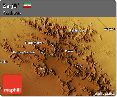 Physical Map of Zarjū`