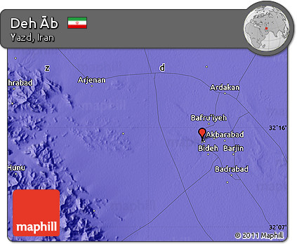Political Map of Deh Āb