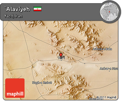 Satellite Map of `Alavīyeh