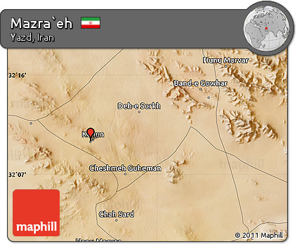 Satellite Map of Mazra`eh