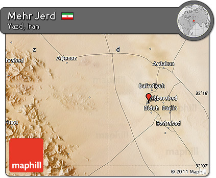 Satellite Map of Mehr Jerd